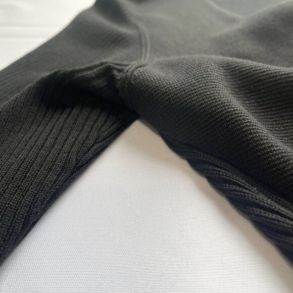 EILEEN FISHER PETITE BLACK COTTON SILK OPEN MID-LENGTH CARDIGAN - PM - Picture 5 of 8